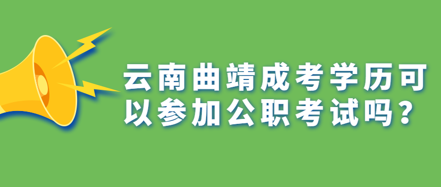 云南曲靖成考學歷可以參加公職考試嗎？