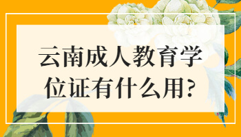 成人教育學位證有什么用