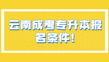 云南成考專升本報名條件