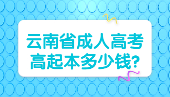 云南省成人高考高起本多少錢