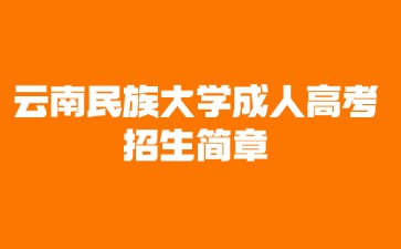 2024年云南民族大學成人高考招生簡章